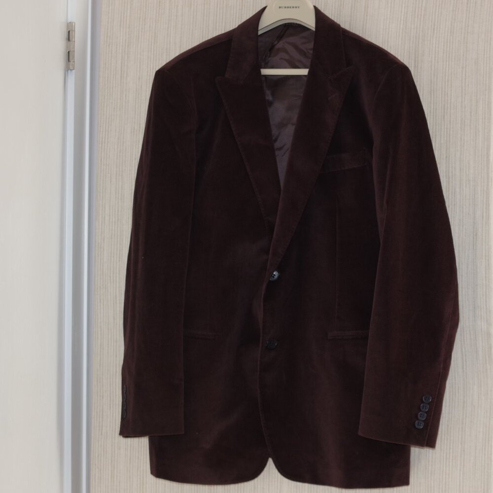 Martin Gordon brown velvet sport coat jacket Men's Size:46L